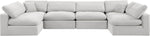 Comfy - 6 Piece Velvet Modular Armless Sectional