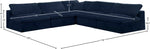 Cozy - 5 Piece Modular Corner Armless Sectional