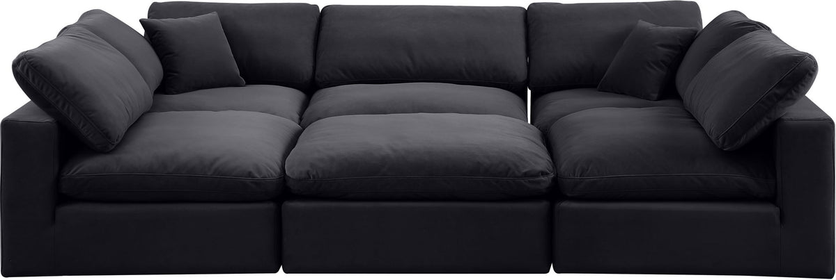 Comfy - 6 Piece Velvet Sectional