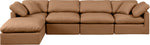 Indulge - Faux Leather 5 Piece Modular Sectional With Chaise