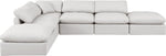 Indulge - Faux Leather 6 Piece Modular Armless Sectional