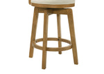 Isla - 30" Amber Glow Bar Height Rubberwood Swivel Barstool