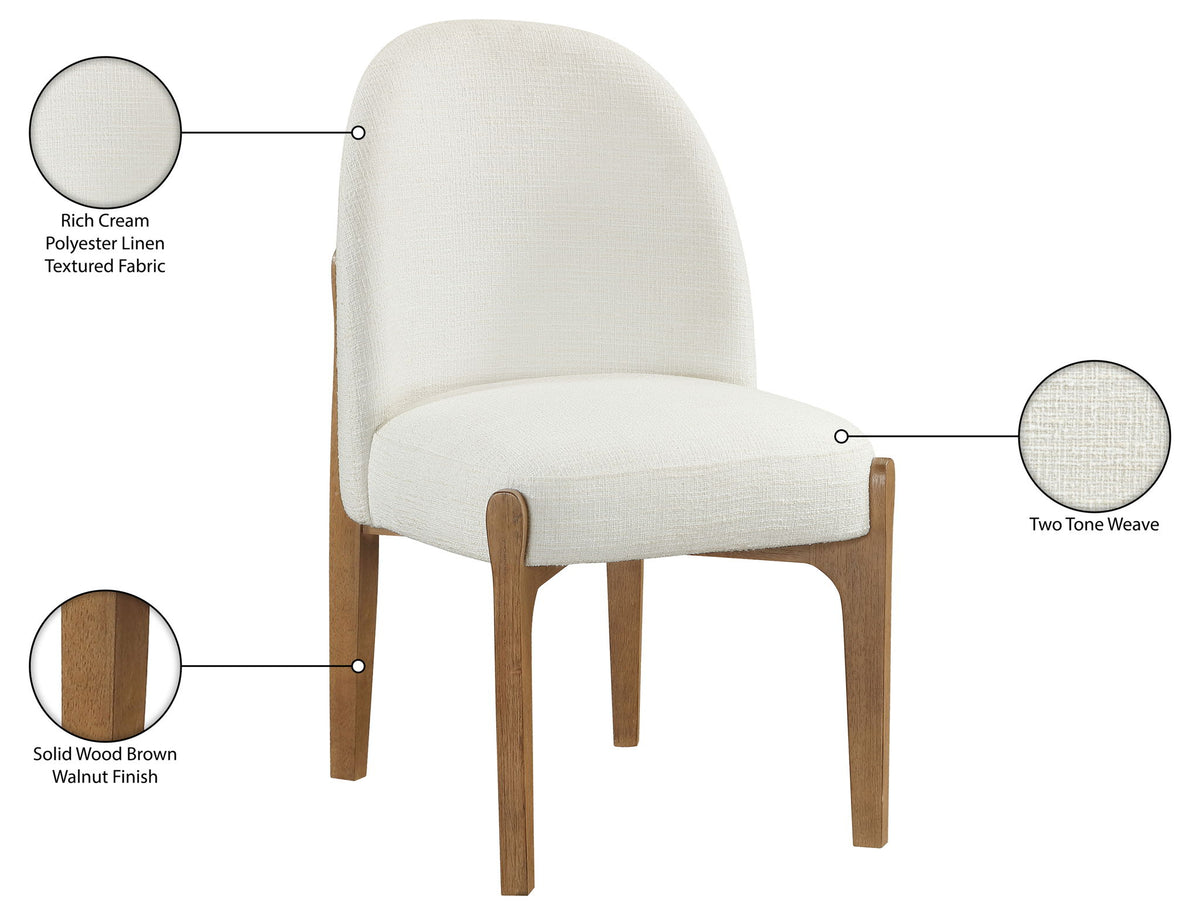 Torino - Upholstered Dining Chair With Brushed Brown Base (Set of 2)