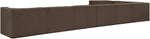 Rummi - Velvet Performance Fabric Upholstered 8 Piece Modular Sectional (With 3 Corner Chairs)