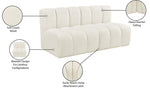 Arc - Velvet 2 Seats Modular Sofa