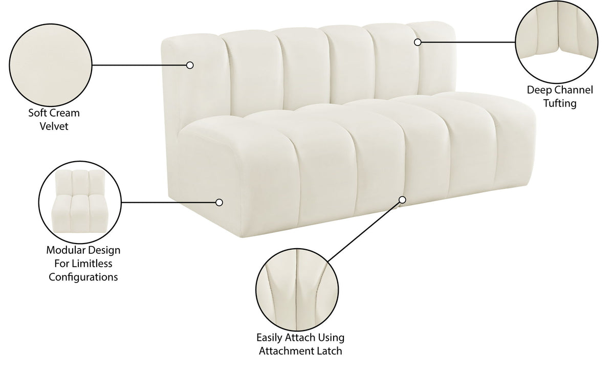 Arc - Velvet 2 Seats Modular Sofa