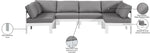 Nizuc - Outdoor Patio 6 Piece Modular Sectional With White Frame