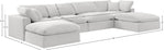 Comfy - 6 Piece Velvet Modular Double Chaise Sectional