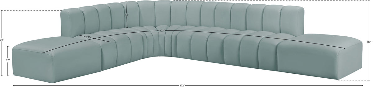 Arc - Faux Leather 7 Piece Corner Modular Sofa