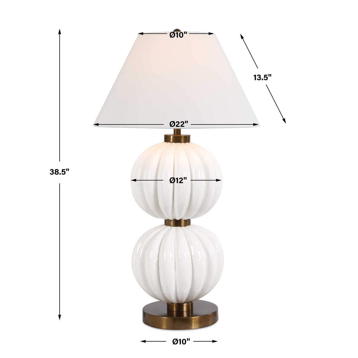 Irena - Sphere Table Lamp - White