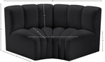 Arc - Faux Leather 2 Piece Modular Sofa