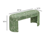 Greenspace - Round Upholstered Bench - Green