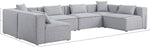 Cube - Linen 6 Piece Modular Armless Sectional