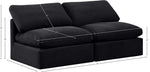 Indulge - Velvet 2 Seat Modular Armless Sofa