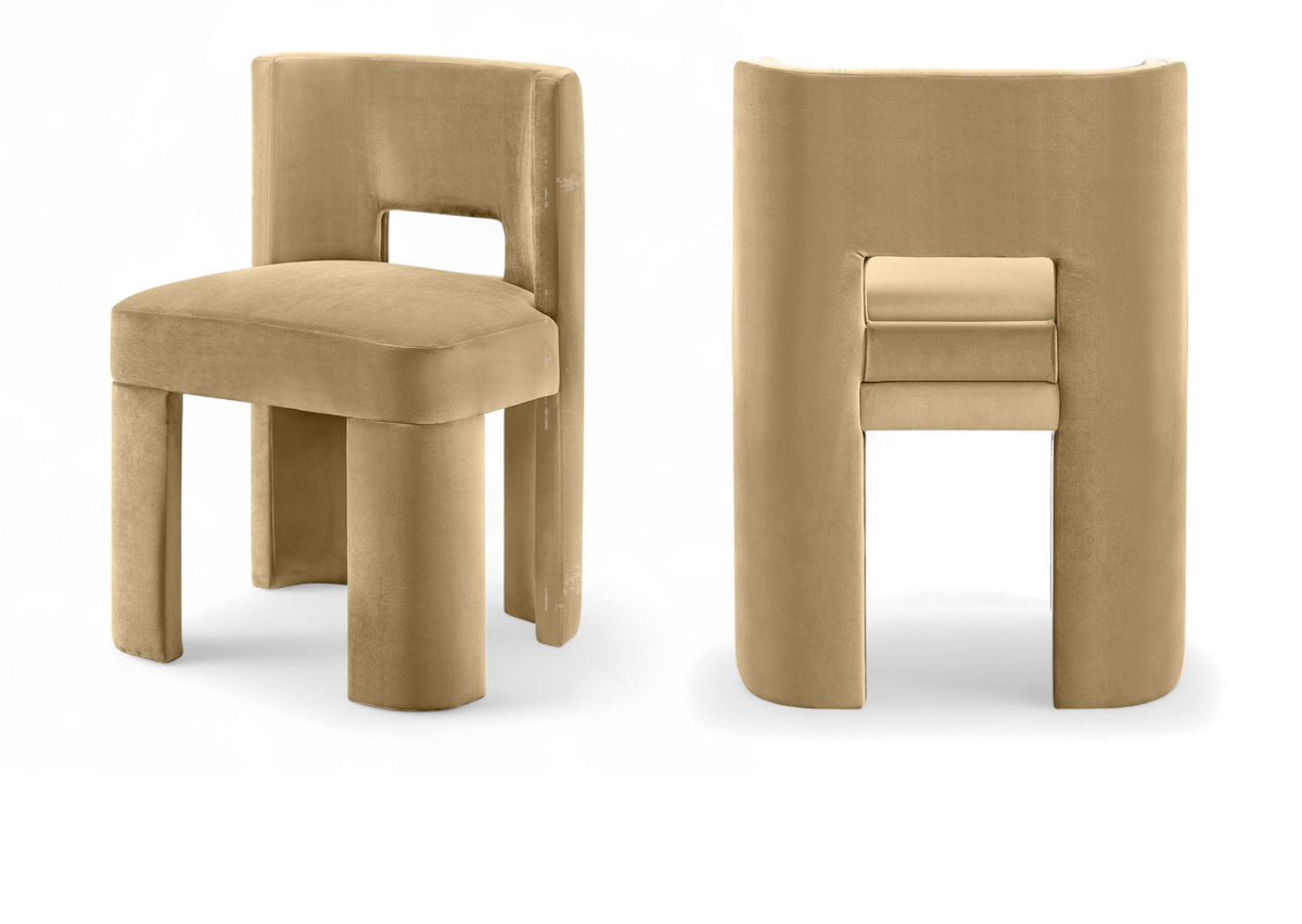 Zuno - Velvet Performance Fabric Upholstered Dining Chair (Set of 2)