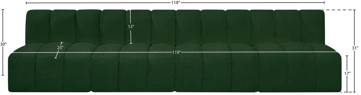 Arc - Boucle Fabric 4 Seats Modular Sofa
