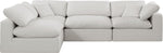 Comfy - 4 Piece Linen Fabric Modular Armless Sectional