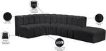Arc - Faux Leather 5 Piece Corner Modular Sofa
