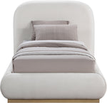 Vaughn - Chenille Bed With Natural Base