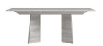 Mia - Dining Table - White / Gray / Silver