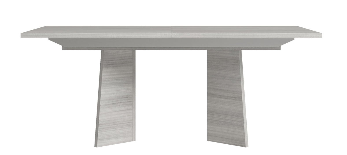 Mia - Dining Table - White / Gray / Silver