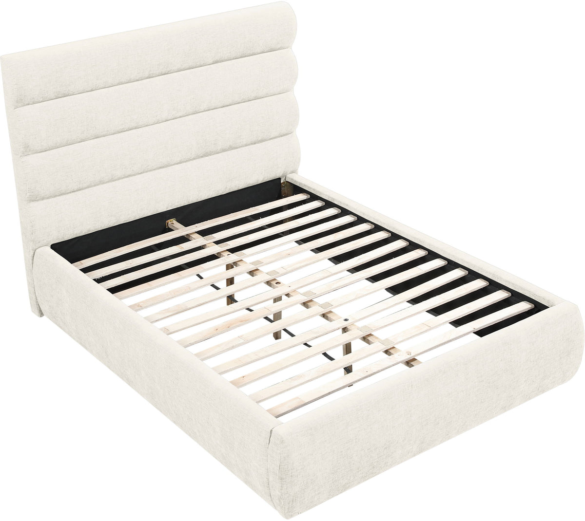 Adam - Chenille Fabric Bed With 52" Headboard