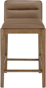 Ellis - Vegan Leather Upholstered Counter Stool (Set of 2) - Brown Base