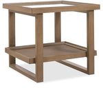 Sonnet - Rectangular End Table - Gray / Light Brown