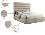 Adam - Chenille Fabric Bed With 70.5" Headboard