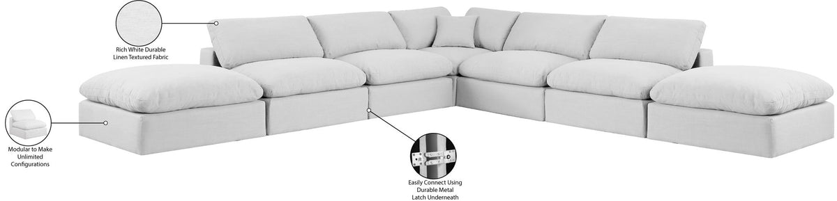 Comfy - 7 Piece Linen Modular Corner Sectional