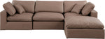 Comfy - 4 Piece Faux Leather Modular Sectional With Chaise