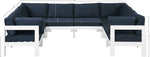 Nizuc - Outdoor Patio 8 Piece Modular Sectional With White Frame