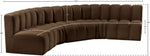 Arc - Velvet 5 Piece U-Shaped Modular Sofa