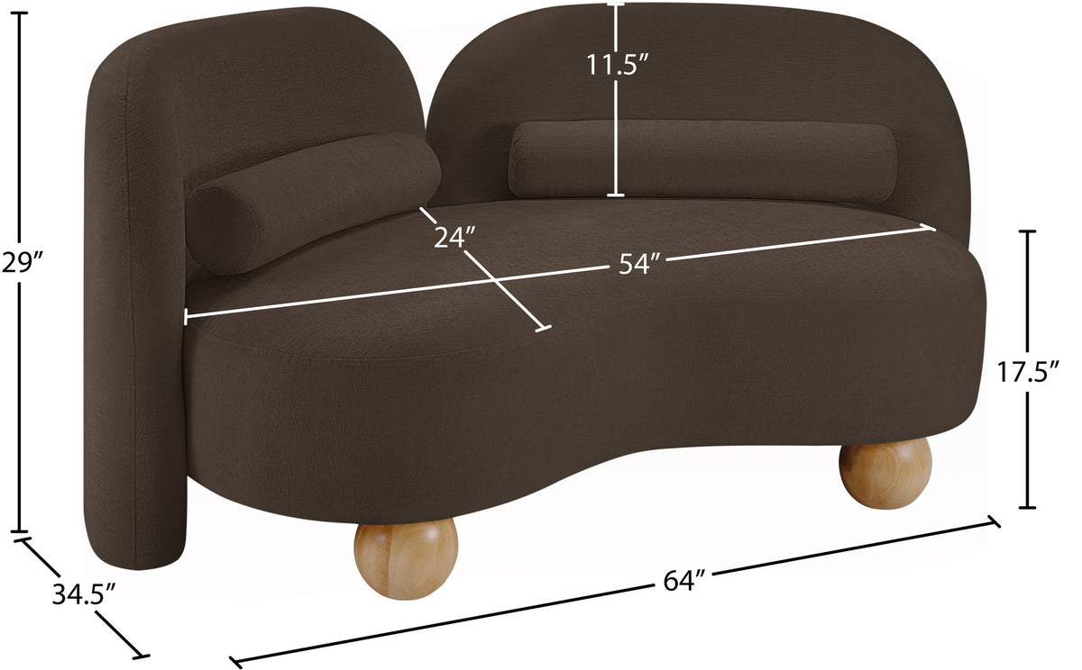 Daphne - Chenille Loveseat