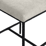 Reeves - Chenille Fabric Upholstered Counter Stool (Set of 2) - Black Base