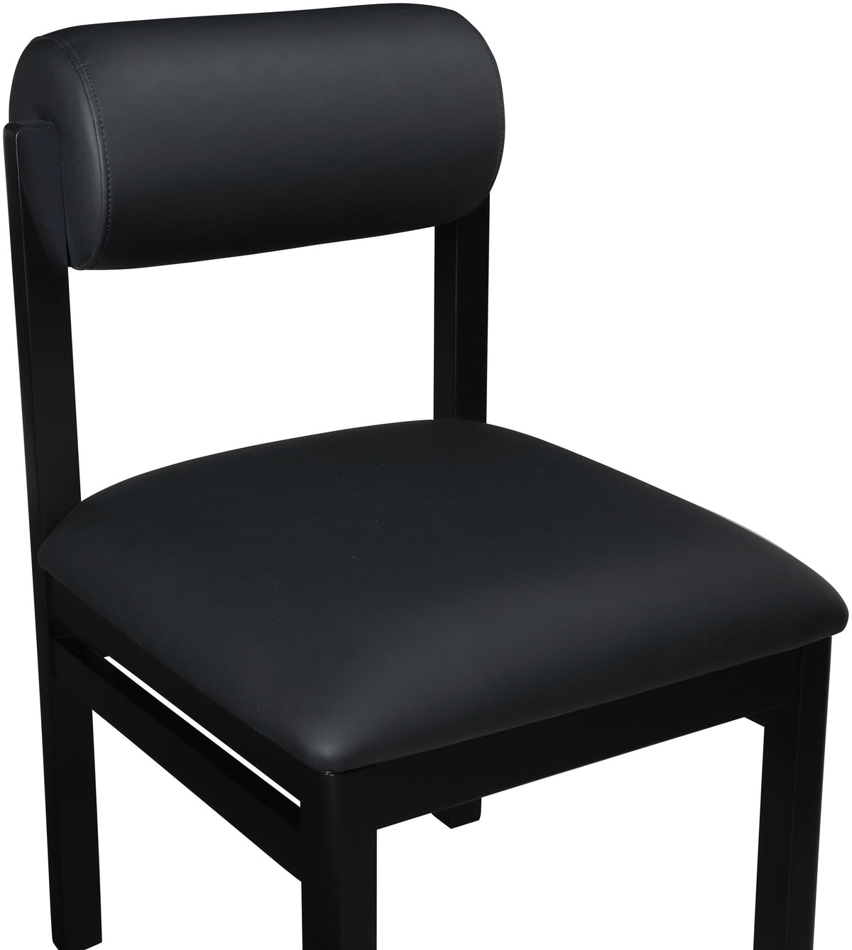 Roundhill - Faux Leather Dining Chair (Set of 2) - Black Frame