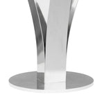 Celina - 5-Piece Round Tempered Glass Tabletop Dining Table Set With Stools Seats Up To 4 - White