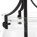 Dewdrop - 1 Light Glass Shade Pendant - Black