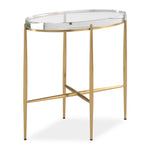 Crystal Clear - Accent Table - Brass