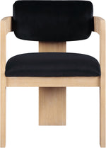 Sacha - Velvet Dining Chair With Natural Base (Set of 2)