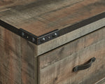 Trinell - TV Stand With Electric Fireplace - Brown