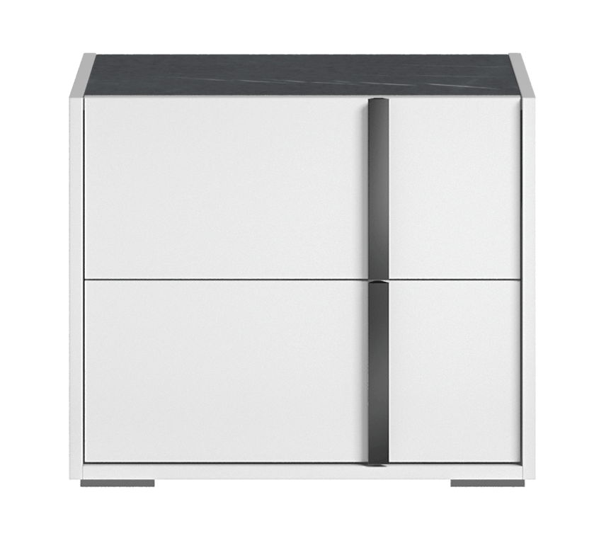 Bianca - Marble Nightstand - White