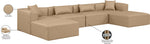 Cube - 6 Piece Modular Double Chaise Sectional - Tan