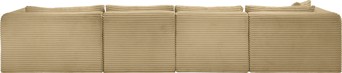 Shaggy - 5 Piece Modular Sectional With Chaise And Ottoman