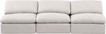 Indulge - Linen 3 Seat Modular Armless Sofa