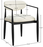 Riccio - Fabric Dining Arm Chair (Set of 2) - Black Frame