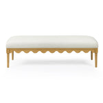 Oodle - Vegan Mohair Bench, Natural Ash Legs