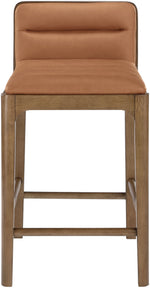 Ellis - Vegan Leather Upholstered Counter Stool (Set of 2) - Brown Base