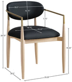 Riccio - Dining Arm Chair (Set of 2) - Natural And Gold Frame