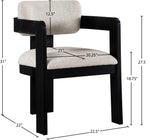 Sacha - Linen Dining Chair With Black Base (Set of 2)